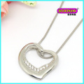 Collier de pendentif coeur cassé design personnalisé pour les bijoux d&#39;amis